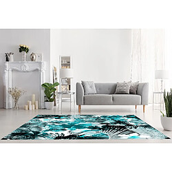 HOMEMANIA Tapis Imprimé Blue Jungle 1 - Nature - Décoration de Maison - Antidérapants - Pour Salon, séjour, chambre à coucher - Multicolore en Polyester, Coton, 60 x 100 cm