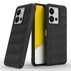 Htdmobiles Coque pour Vivo Y22 / Y22s / Y35 - housse etui silicone gel fine + verre trempe - NOIR 3D