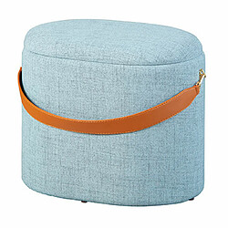 Paris Prix Pouf de Rangement à Anse Dumont 42cm Bleu