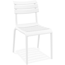 Alterego Chaise de jardin 'CHALA' blanche en matière plastique