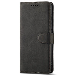 Etui en PU surface mate, fonction de balayage antivol, fermoir magnétique avec support noir pour votre Samsung Galaxy S21 5G