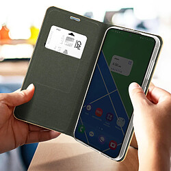 Avizar Étui pour Samsung Galaxy S23 Plus Porte-carte et Support vidéo Argent et Doré pas cher