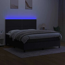 Acheter Sommier à lattes,Cadre à lattes de lit et matelas et LED pour Adulte Noir 160x200 cm Tissu -MN99896