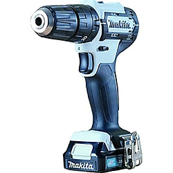 Makita HP 333 DSAW Perceuse à percussion sans fil 12 V 30 Nm blanc + 1x Batterie 2,0 Ah + Chargeur + Valise