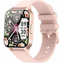 Vendos85 Montre Connectée Femme Smartwatch avec Podometre Cardiofrequencemetre Oxymetre Etanche rose