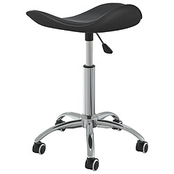 Avis vidaXL Tabouret de salon et spa Noir Similicuir