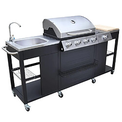 vidaXL Barbecue de cuisine d'extérieur Montana 4 brûleurs