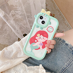 GUPBOO Étui pour iPhoneXR Coque de téléphone fille princesse sirène mignonne transparente et douce