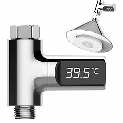 Justgreenbox Thermomètre intelligent de douche d'eau d'affichage à LED - 1171304-Silver