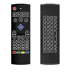 Universal MX3 White Backlit Wireless 2.4g Six Six Gyroscope Keyboard Remote Control Air Mouse IR Apprentissage