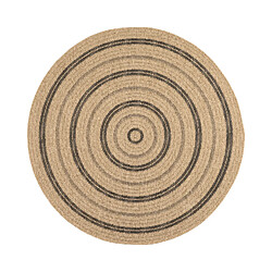 Avril Paris Tapis extérieur rond - 160cm - naturel - 100% polypropylène résistant aux UV - 1400 gr/m2 - NOUR