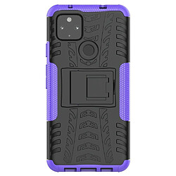 Coque en TPU hybride de pneu cool violet pour votre Google Pixel 4a 5G