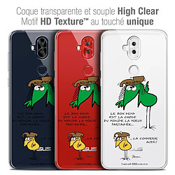 Caseink Coque Housse Etui Asus Zenfone 5 LITE ZC600KL (6.2 ) [Crystal Gel HD Collection Les Shadoks ? Design Le Partage - Souple - Ultra Fin - Imprimé en France]