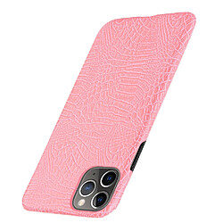 Wewoo Coque Rigide Pour iPhone 11 Pro Crocodile antichoc Texture PC + Etui PU Rose