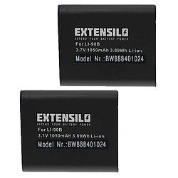 Vhbw EXTENSILO 2x Batteries compatible avec Olympus Stylus XZ-2 iHS, XZ-2 appareil photo, reflex numérique (1050mAh, 3,7V, Li-ion)