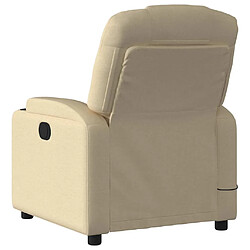 Acheter vidaXL Fauteuil inclinable de massage électrique crème tissu