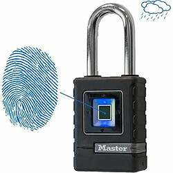 MASTER LOCK Cadenas Biométrique Haute Securité - Etanche - Empreinte Digitale et Code Directionnel de Secours - 4901EURDLHCC