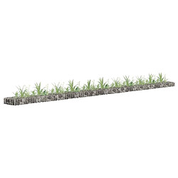 Maison Chic Jardinière,Lit surélevé - Bac à fleurs - pot de fleur à gabion Acier galvanisé 450x30x10 cm -GKD84867