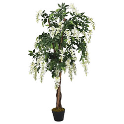 vidaXL Glycine artificielle 560 feuilles 80 cm vert et blanc