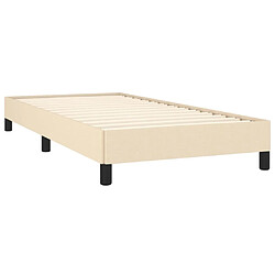 Acheter Maison Chic Lit adulte - Lit simple Cadre de lit,Structure du lit Contemporain Crème 90 x 200 cm Tissu -MN11443