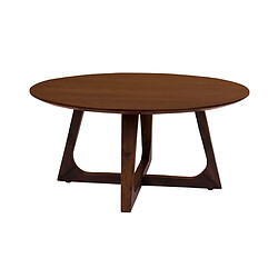 Avis Lisa Design Solin - table basse ronde - bois plaquage noyer - 75 cm