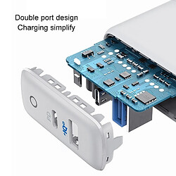 Avis Wewoo Chargeur 33W Interface PowerPort PD USB-C / Type-C + mural pour PowerIQ 2.0 USB-A (Blanc)