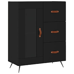 vidaXL Buffet noir 69,5x34x90 cm bois d'ingénierie