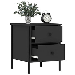 Acheter Maison Chic Lot de 2 Tables de chevet - Tables de Nuit noir 40x42x50 cm bois d’ingénierie