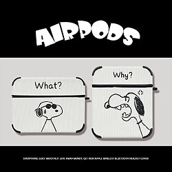 GUPBOO Airpods Coque Housse Étui Protecteur Compatible pour AirPods Pro-jolie fille de dessin animé snoopy