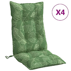 Maison Chic lot de 4 Coussins Confort,Coussins de chaise à dossier haut modèle de feuille -GKD89244