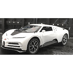 Universal 1:32 Bugatti Die Cast Alloy Car Model 110th Anniversary Edition Collectibles Children's Toys (White)