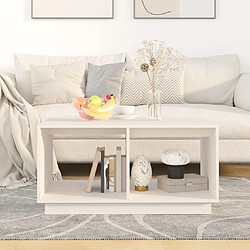 Avis Maison Chic Table basse,Table Console Table d'appoint, Table pour salon Blanc 80x50x40 cm Bois massif de pin -MN90055