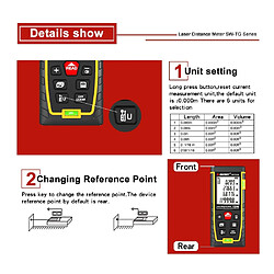 Avis Wewoo Télémètre à bulle horizontale double distance Laser Range Meter Outil à main SW-TG120