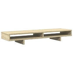 vidaXL Support de moniteur chêne sonoma 100x27x15 cm bois d'ingénierie