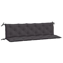 vidaXL Coussins de banc de jardin lot de 2 anthracite tissu Oxford