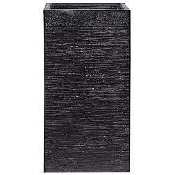 Beliani Pot de fleurs noir 40 x 40 x 77 cm DION