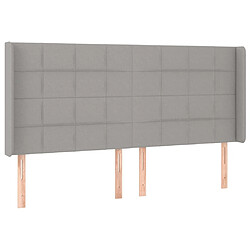 Avis Maison Chic Tête de lit scandinave à LED,meuble de chambre Gris clair 203x16x118/128 cm Tissu -MN58584