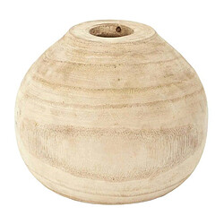 The Home Deco Factory Vase rond en bois de bancoulier Rond.