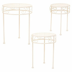 Sous-pot Alexandra House Living Blanc Métal Fer 30 x 120 x 30 cm