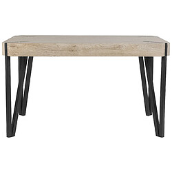 Acheter Beliani Table bois taupe/noir 130x80 cm CAMBELL