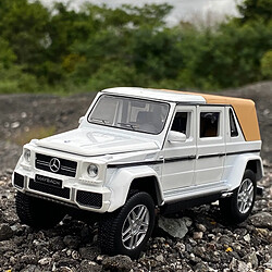 Universal 1: 32 Voiture jouet Mercedes G650 Voiture en alliage Voiture ouverte Chariot en papier Jouet moulé sous pression Voiture modèle Collection de jouets de voiture pour les enfants(blanche)