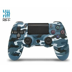 Manette de jeu sans fil Riff DualShock 4 v2 pour PlayStation PS4 / PS TV / PS Now Camouflage bleu