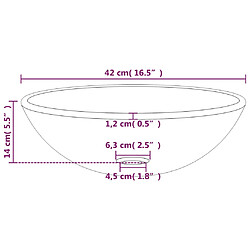 Acheter vidaXL Lavabo Verre trempé 42x14 cm Blanc