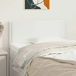 Maison Chic Tête de lit moderne pour chambre - Décoration de lit Blanc 80x5x78/88 cm Similicuir -MN20971