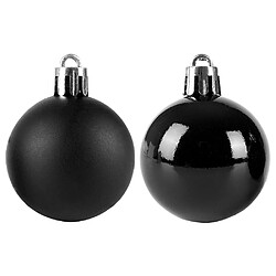 Acheter Un ensemble de boules pour le sapin de Noël / boules incassables noires 20 pièces 4 cm