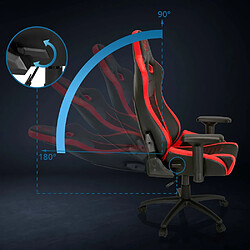 Chaise de Gaming / Chaise de bureau GAMEBREAKER SX 04 Tissu / Similicuir noir / rouge hjh OFFICE