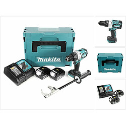 Makita DHP 481 RFJ 18V Perceuse-visseuse à percussion sans fil Brushless 115 Nm + 2x Batteries 3 Ah Li-Ion + Chargeur