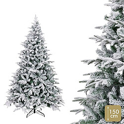 BigBuy Home Sapin de Noël PVC Polyéthylène Enneigé 60 x 60 x 150 cm