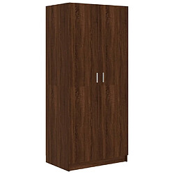 vidaXL Garde-robe Chêne marron 80x52x180 cm Bois d'ingénierie