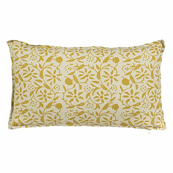 BigBuy Home Coussin Coton Beige Moutarde 50 x 30 cm